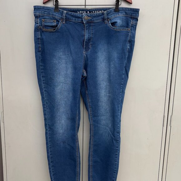 Love & Legend Women's Blue Curvy Distressed Denim Jeans Size 20 - Picture 1 of 13